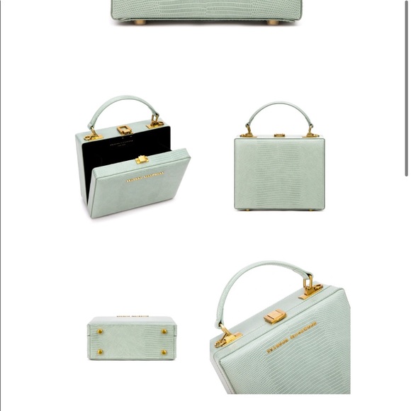 Brandon Blackwood New York Kendrick Trunk Green Lizard Embossed W/ Gold Hardware - Picture 2 of 3